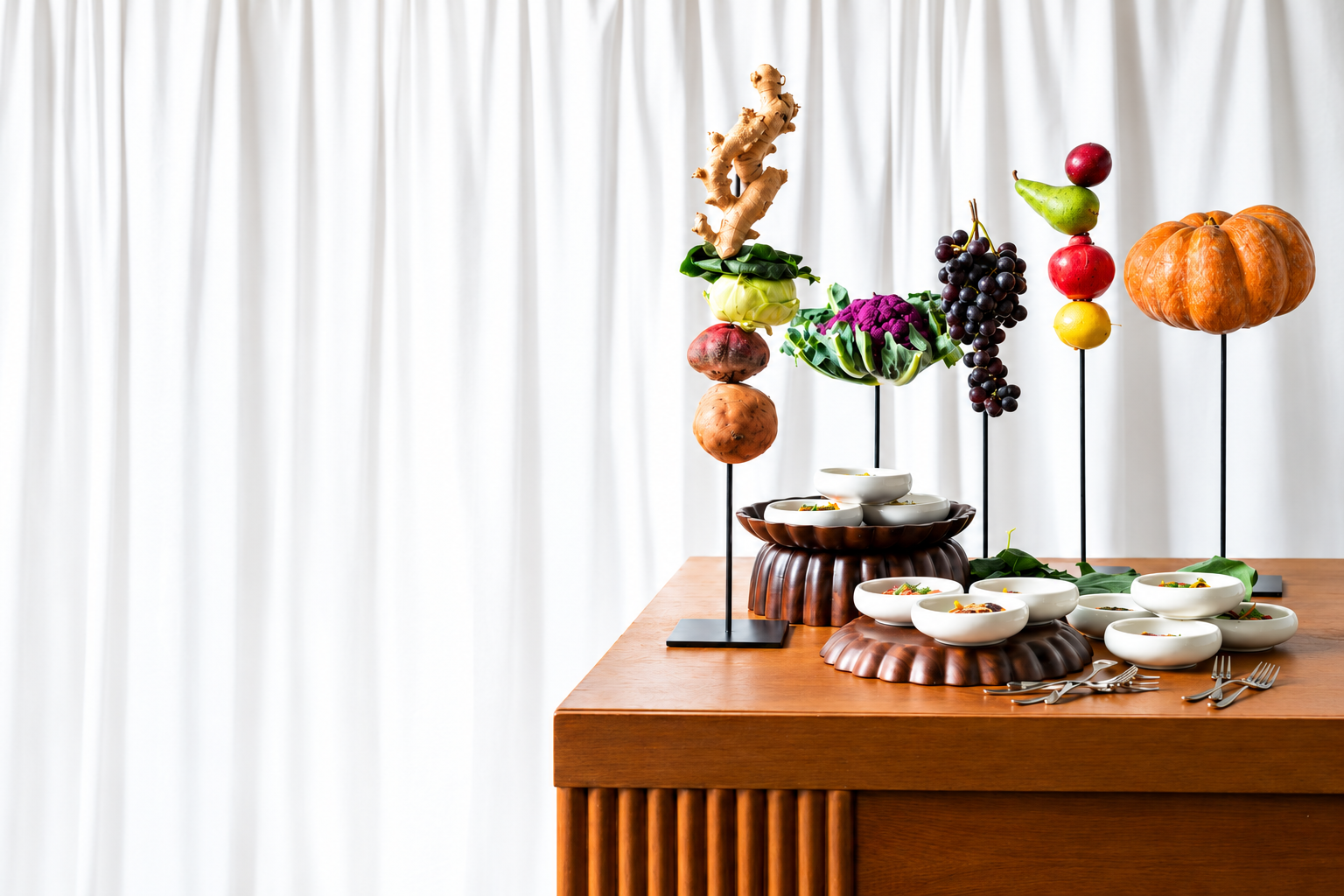 scénographie cocktail d'automne maison atable 2026